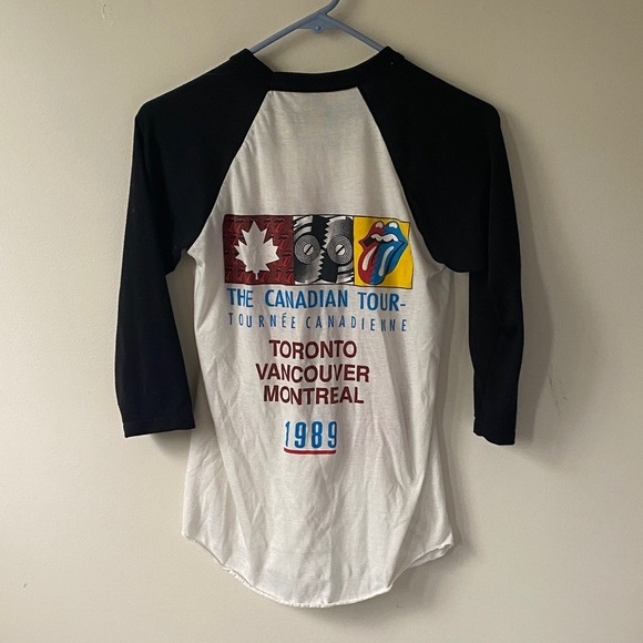 Vintage Rolling Stones 1989 Raglan Tee - Red and Black - Picture 3 of 4